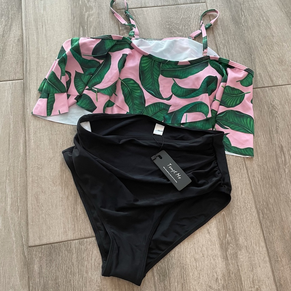 Tempt Me Ruffle Top & High Waisted Bikini Bottom - Picture 5 of 16